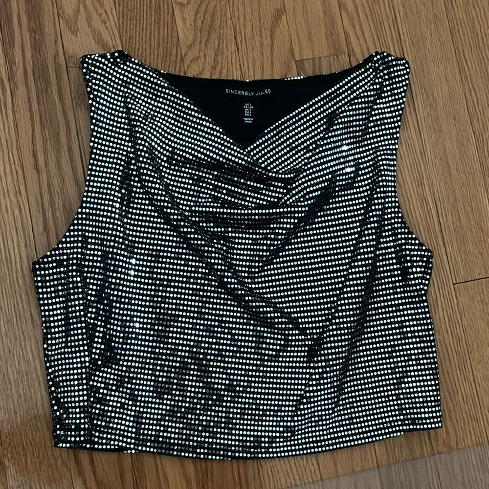sparkly crop top